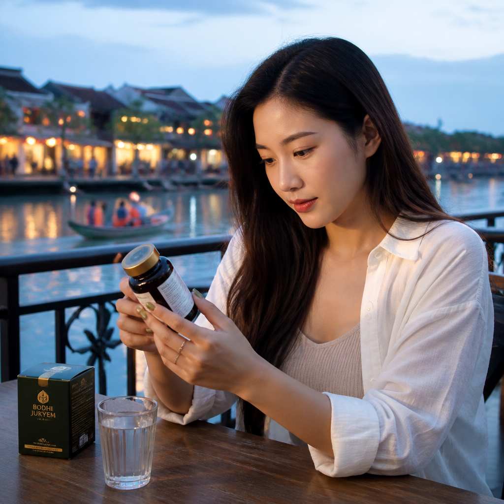 Một người đang đọc kỹ hướng dẫn sử dụng trên bao bì sản phẩm chăm sóc da, nhấn mạnh tầm quan trọng của việc tuân thủ chỉ dẫn.