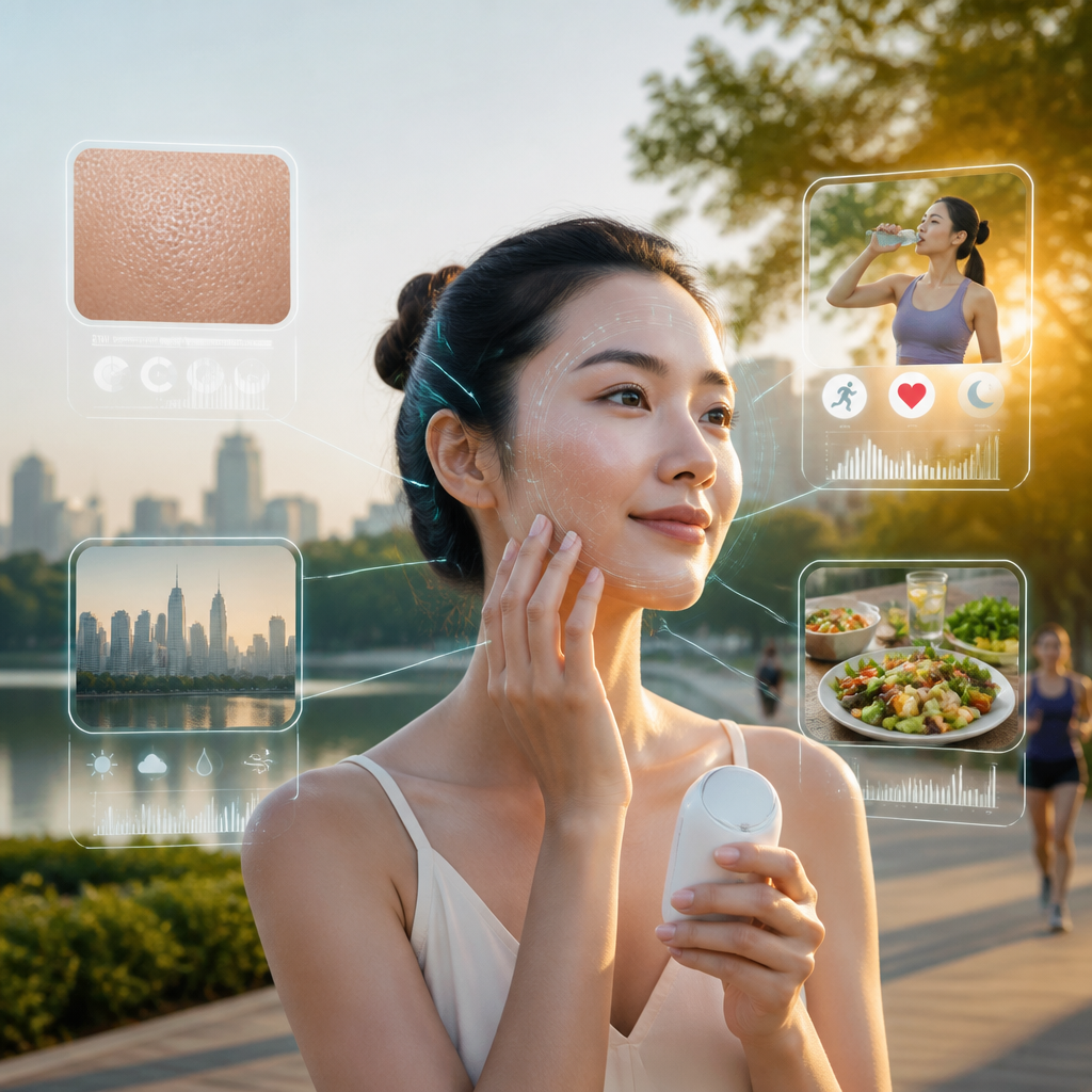 Cơ chế AI dự đoán: phân tích dữ liệu da, môi trường, lối sống
