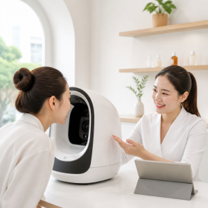 Thiết bị phân tích da ứng dụng AI tại spa