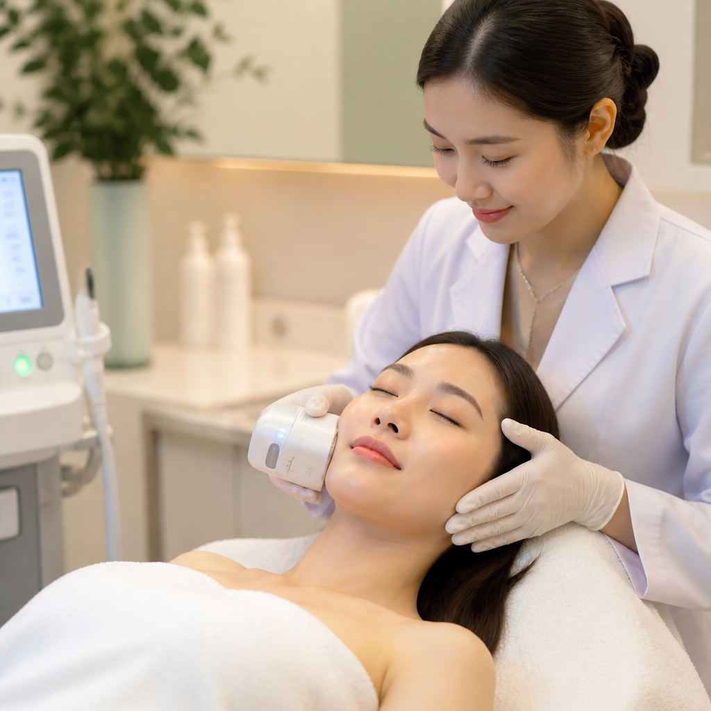 Thiết bị nâng cơ, trẻ hóa da không xâm lấn bằng sóng siêu âm và RF