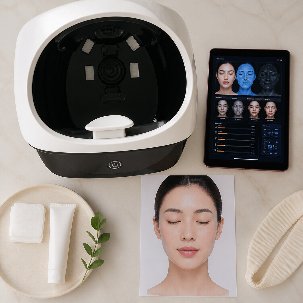 Thiết bị AI phân tích da tiên tiến tại Viện Thẩm mỹ Hera Beauty