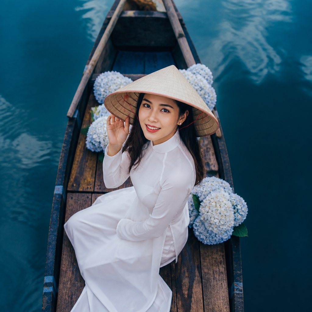 Một người phụ nữ với làn da khỏe mạnh, rạng rỡ, tượng trưng cho vẻ đẹp bền vững từ việc chăm sóc từ bên trong