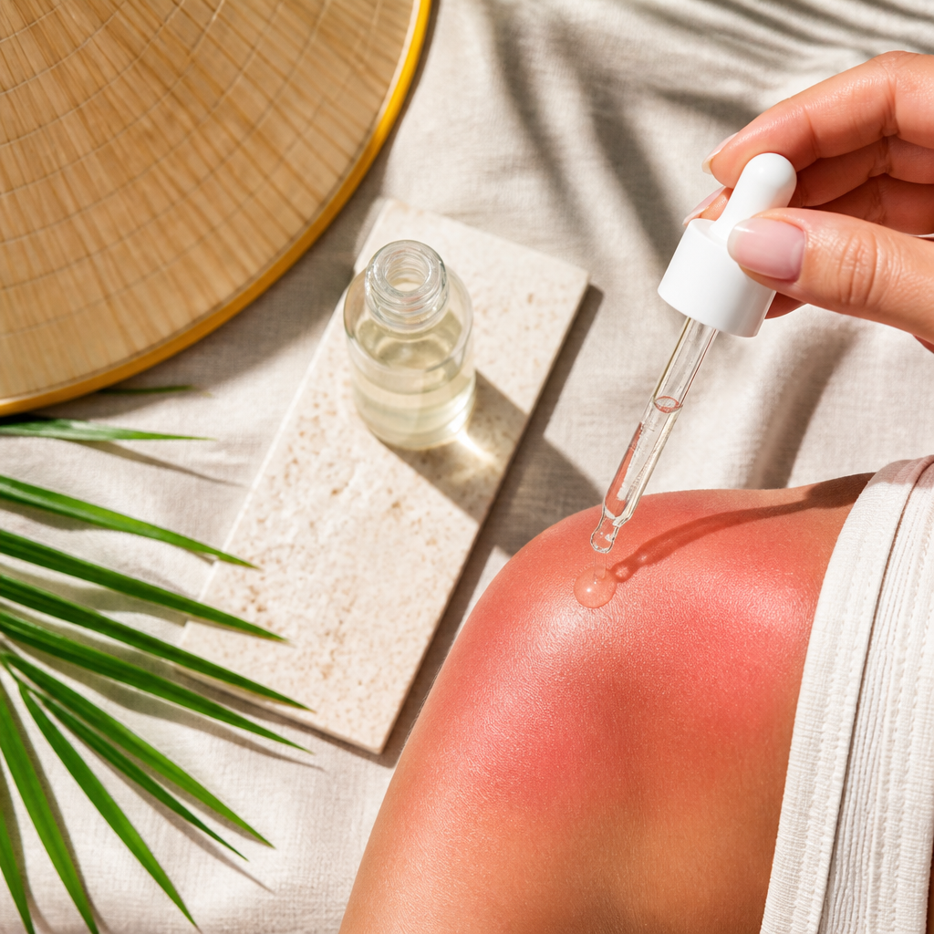 Giọt serum tái tạo da đang được nhỏ lên da