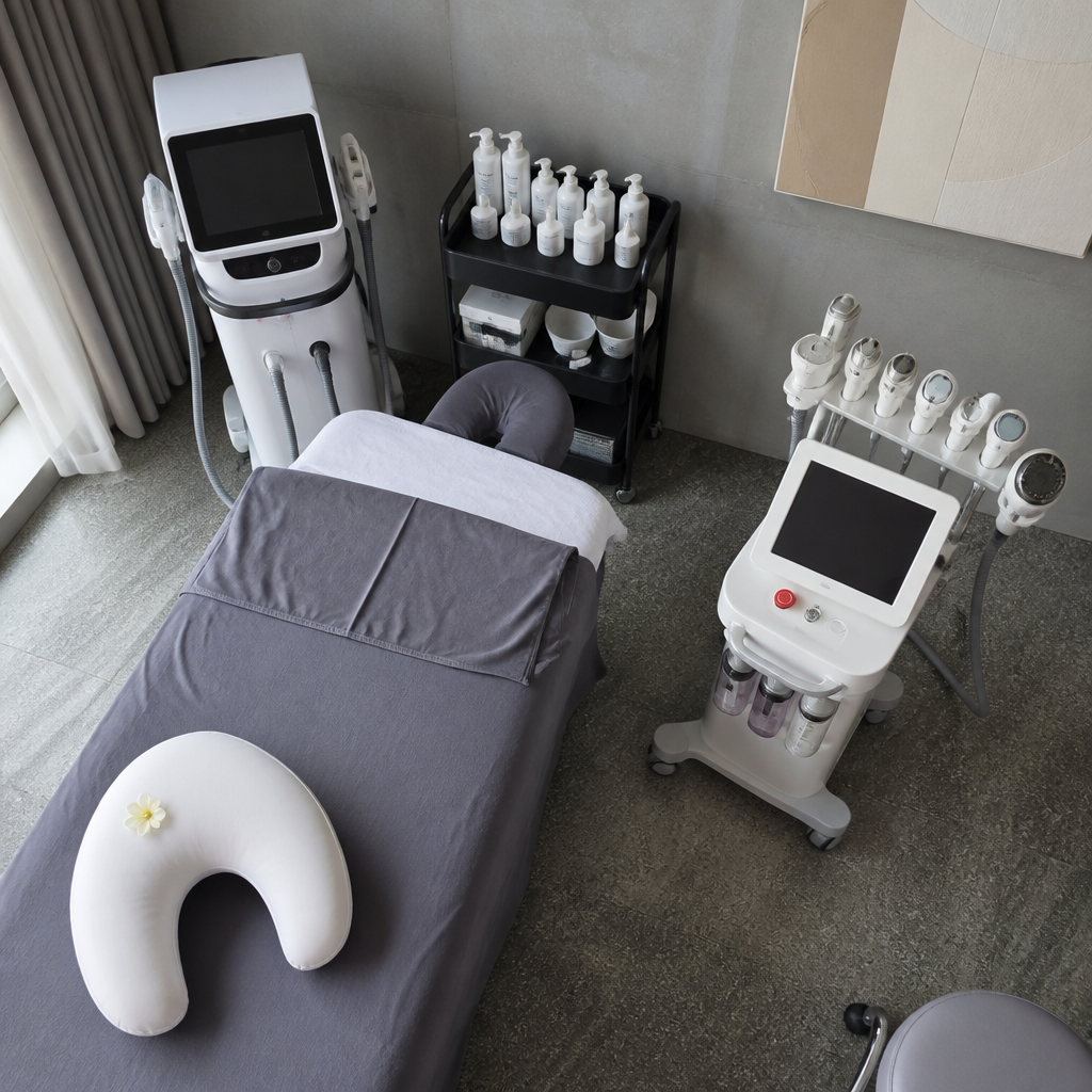 Không gian spa hiện đại với các máy thẩm mỹ công nghệ cao